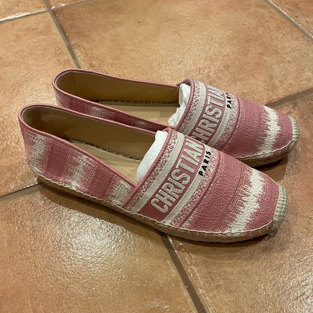 Christian Dior deep nude (pinkish) Granville espadrille sz 38 - Picture 3 of 5